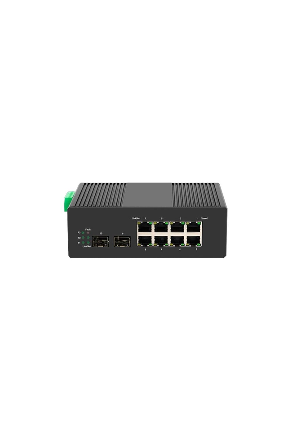 TIANDY EPS-END1008G-2SFP 8 Port Gigabit Layer2 Yönetilebilir Endüstriyel AI POE switch ( 8G+2 SFP )
