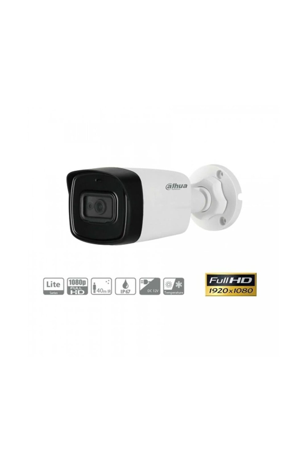 DAHUA HAC-HFW1200TLP-0360B, 2Mpix, 3.6m Lens, 40 Mt Gece Görüşü, Bullet Kamera