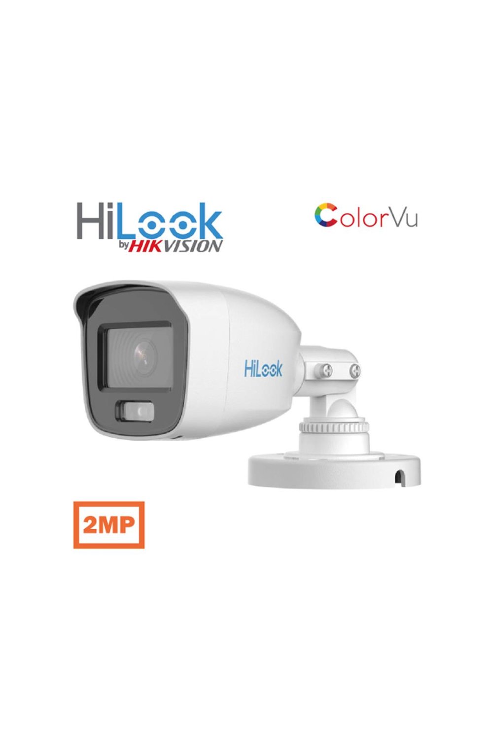 HILOOK THC-B129-LPS, 2Mpix, 2.8mm Lens, 20Mt Gece Görüşü, IP66, Color Vu, Dahili Mikrofon, Bullet Kamera
