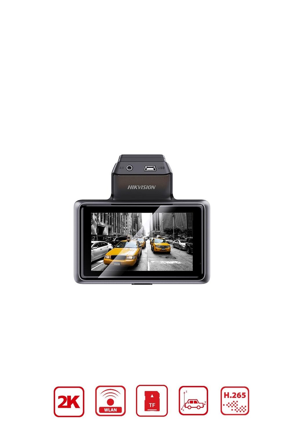HIKVISION AE-DC4328-K5(2CH) Buckline HD Çift Kameralı Araç İçi Kamerası, G-Sensor ve Wifi