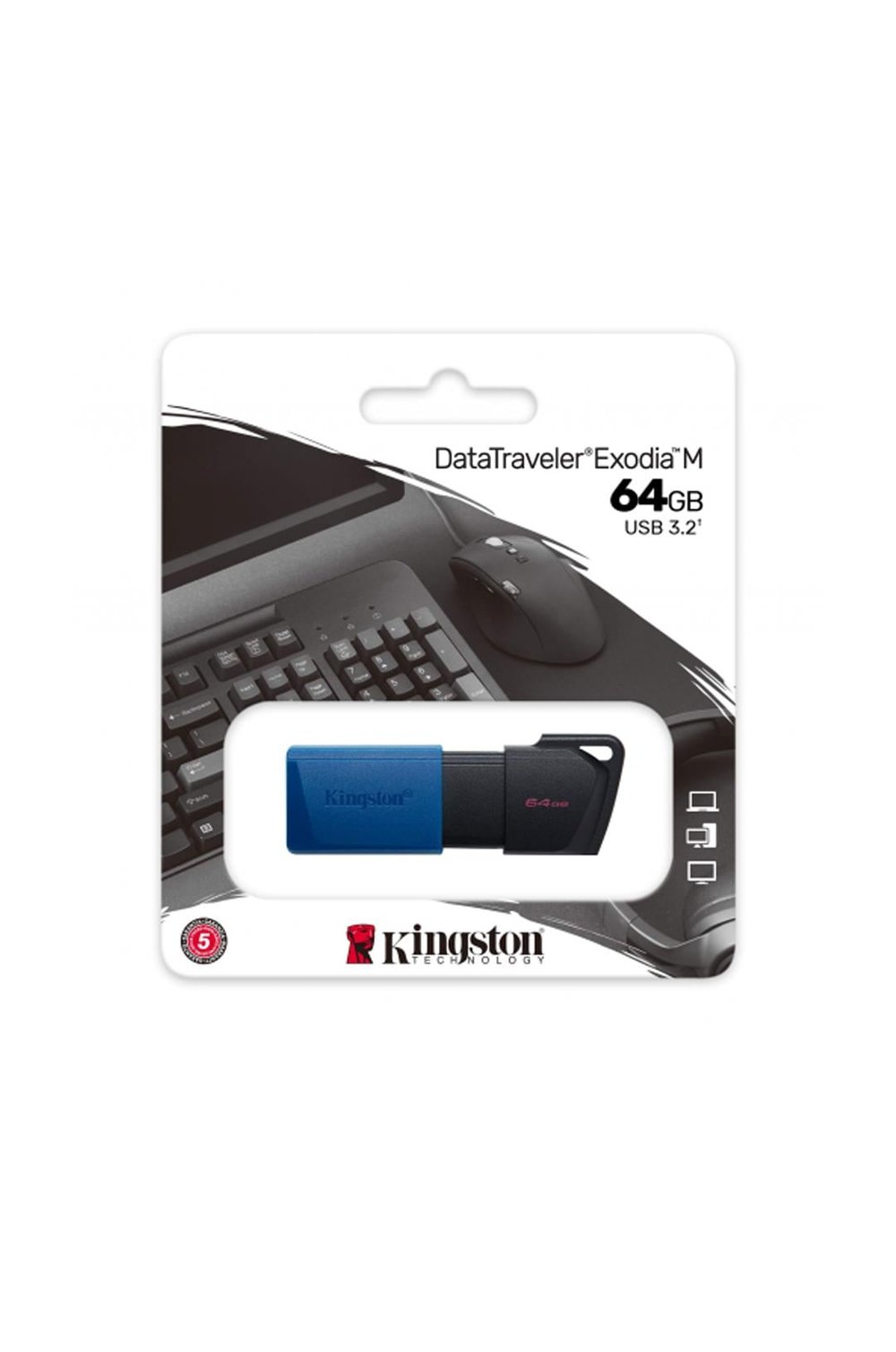 KINGSTON DTXM/64GB USB 3.2 Data Traveler Exodia M Flash Disk (Siyah-Mavi)