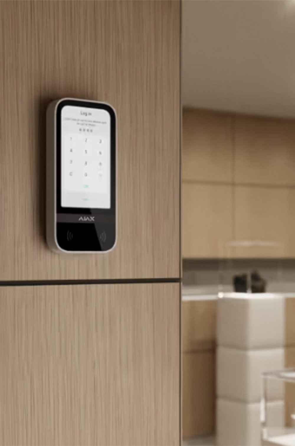 AJAX Keypad Touchscreen Dokunmatik Ekranlı Tuş Takımı Beyaz