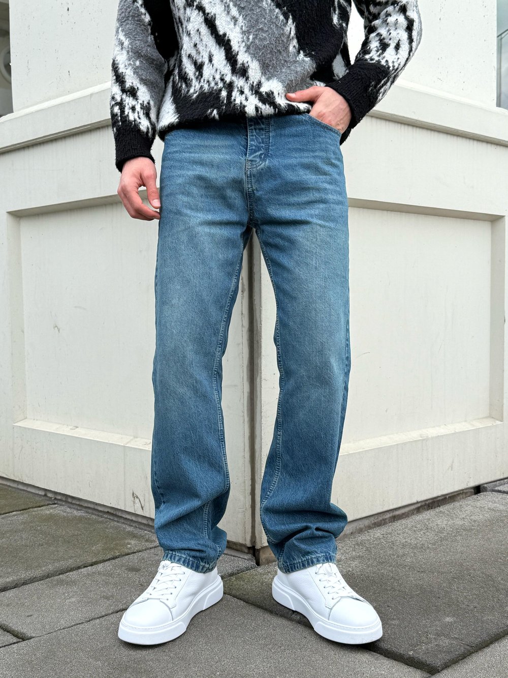 Klasik Mavi Regular Kalıp Kot Pantolon Jeans