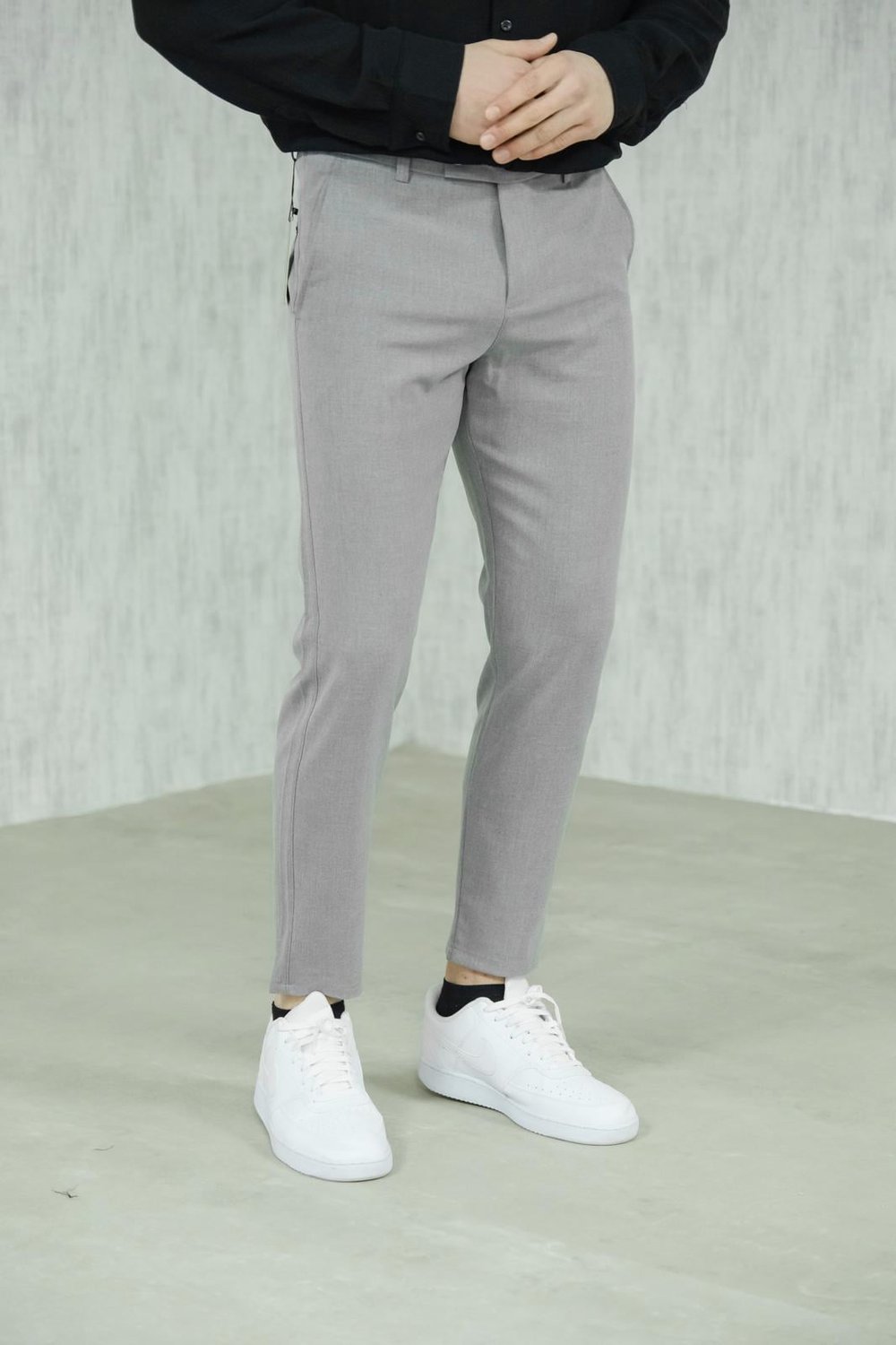 Slimfit Kumaş Pantolon Gri