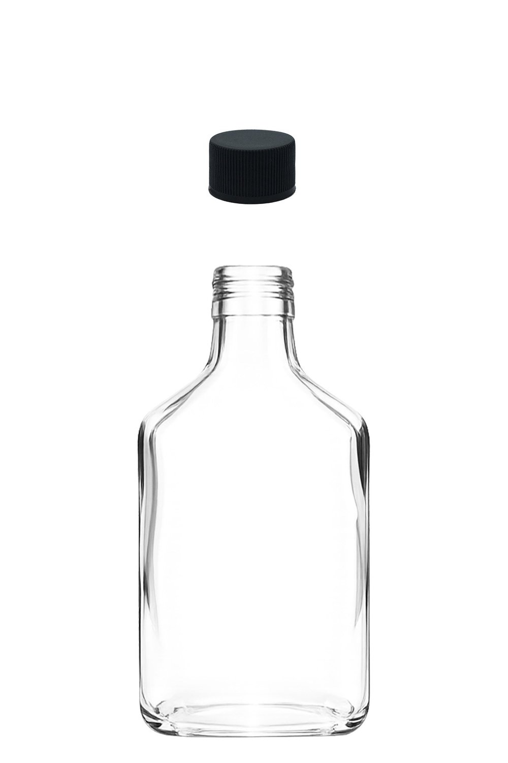200cc Şeffaf Yassı Cam Şişe Sızdırmaz Kapaklı  (Cold Brew)
