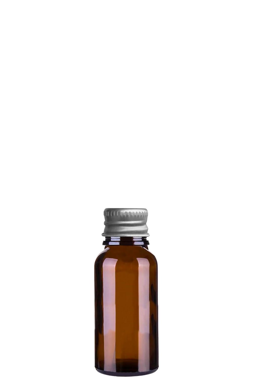 20cc Metal Kapaklı Amber Cam Şişe