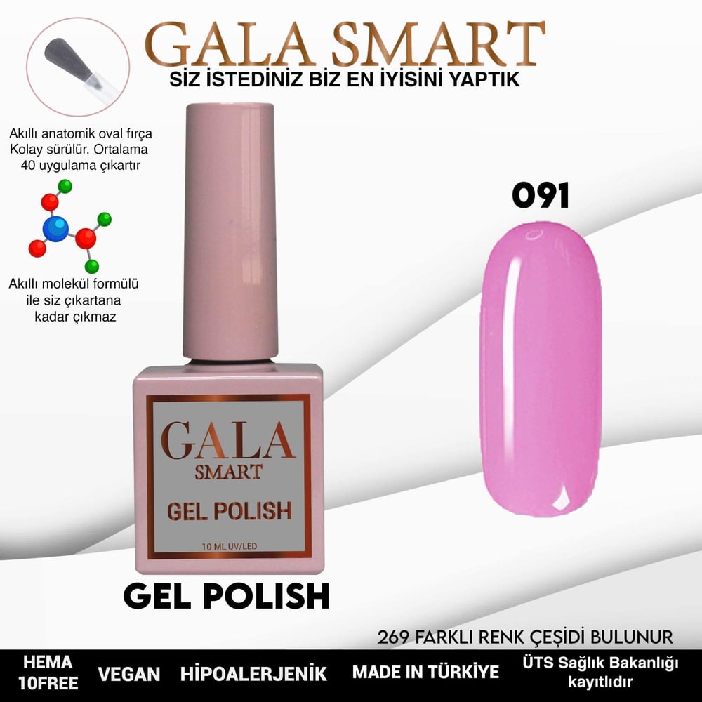 GALA SMART CLASSİC KALICI OJE 10 mle NO:091