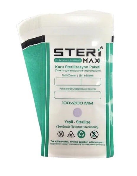 ŞEFFAF MİCRO KRAFT KURU STERİLİZE PAKETİ 50 Lİ