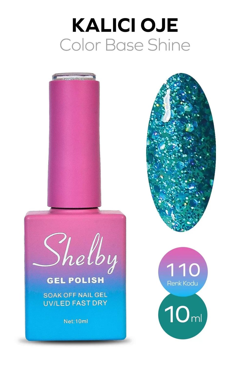 SHELBY 10 ML. A110 IŞILTILI NUDE RENK KALICI OJE
