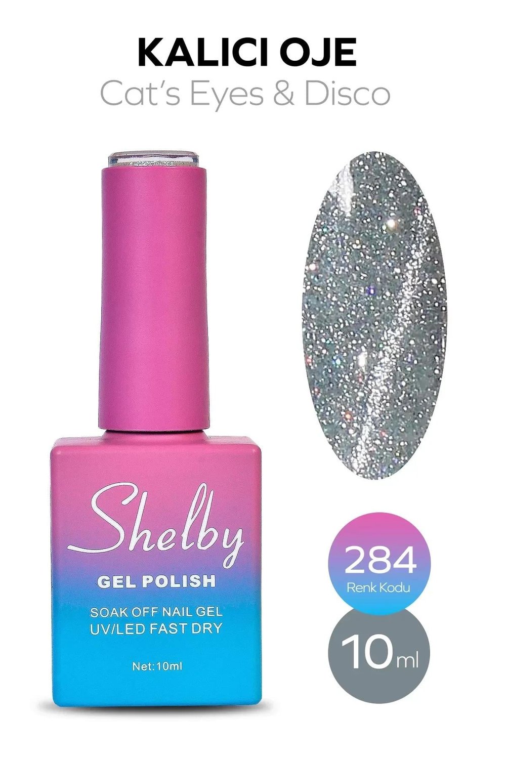 SHELBY 10 ML. A284 KEDİ GÖZÜ KALICI OJE
