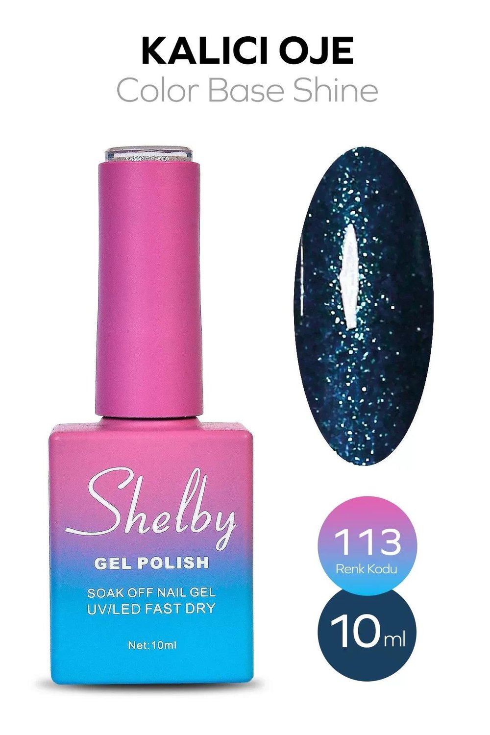 SHELBY 10 ML. A113 IŞILTILI NUDE RENK KALICI OJE