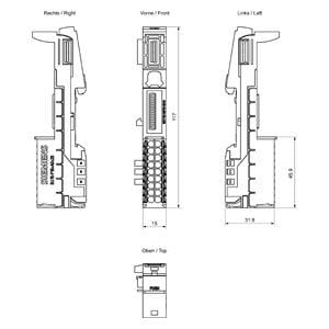 6ES7193-6BP00-0BA0 BaseUnit Type A0, BU15-P16+A0+2B