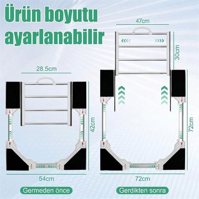Çamaşır Makinesi ve Kurutucu İstifleme Seti Askılıklı