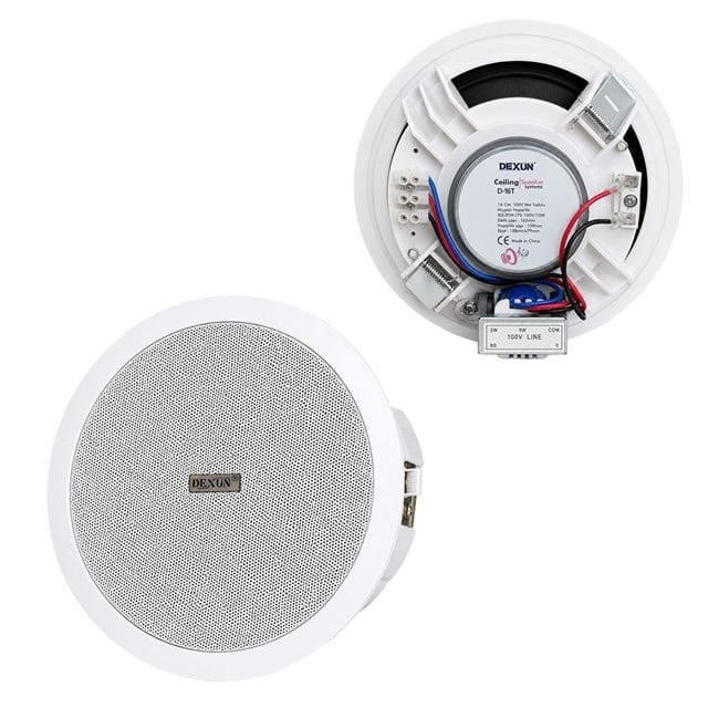 Dexun D-16T 16 Cm Hat Trafolu 100 Volt 15 Watt Alçıpan Tavan Gömme Hoparlör