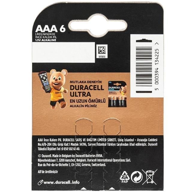 Duracell Basic İnce AAA Kalem Pil 6lı