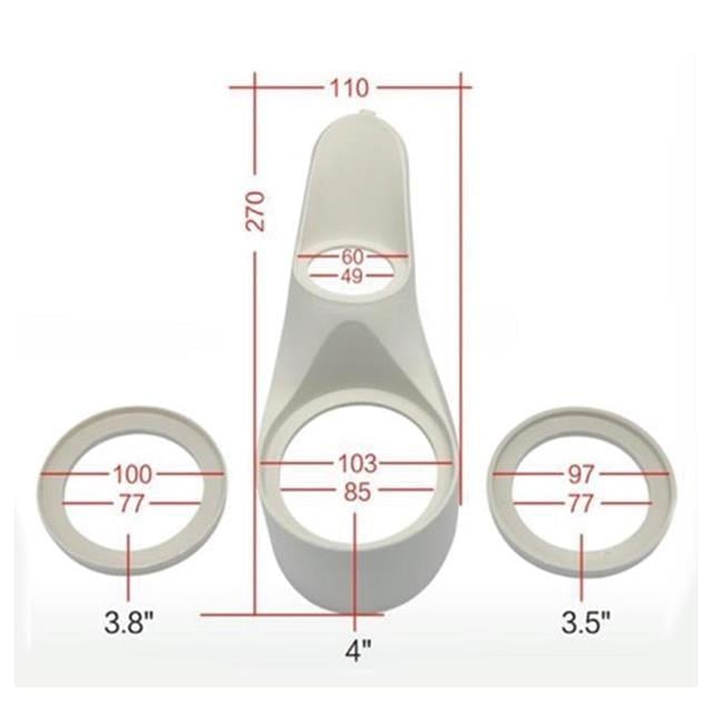 For-X XYP-POD2 3.5 - 3.8 - 4 Tweeter Montaj Yuvası 1 Çift (Plastik)