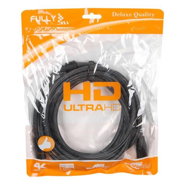 Fully G-507C Plastik 19+1 Gold V2.0 4K Örgülü 5 Metre HDMI Kablo