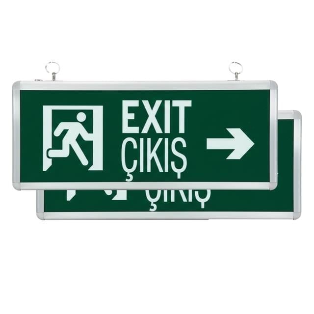Horoz Robson HL330L 3 Watt 160 Lümen Şarjlı Acil Çıkış Sağ Sol EXIT Levhası Özellikleri (2li Paket)