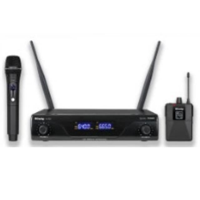 König K-700 E-Y Profesyonel 663-694Mhz 1 El + 1 Yaka 2 Kanal Uhf 2x50 Kablosuz Telsiz Mikrofon