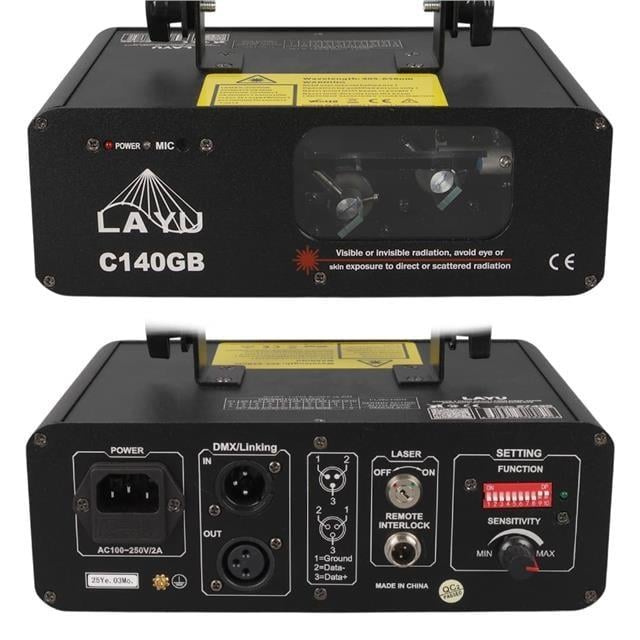 Layu C140Gb Yeşil-Mavi Çift Renk Beam Efekt Lazeri