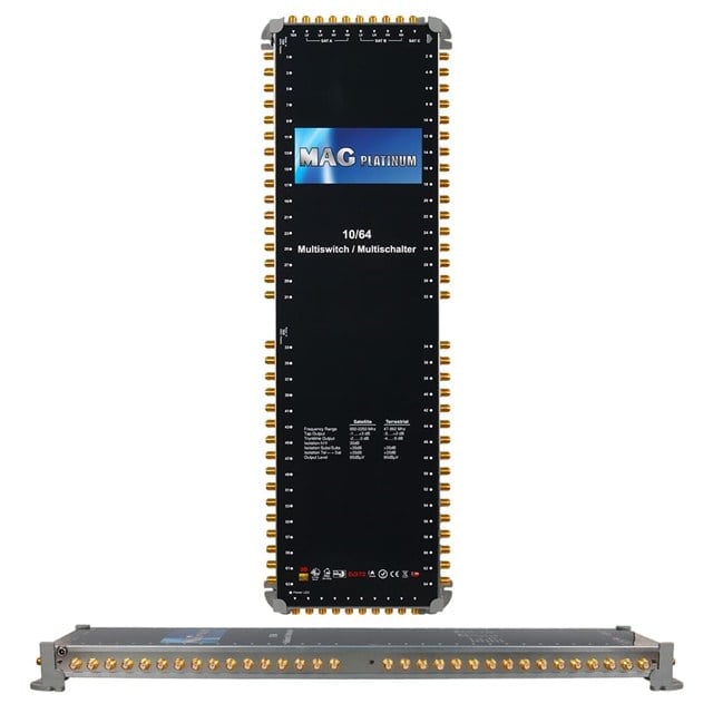 MAG Platinum MP 10/64 Multiswitch - 10 Giriş 64 Çıkışlı Merkezi Uydu Santrali Hybrid 4K ve 3D Destekli