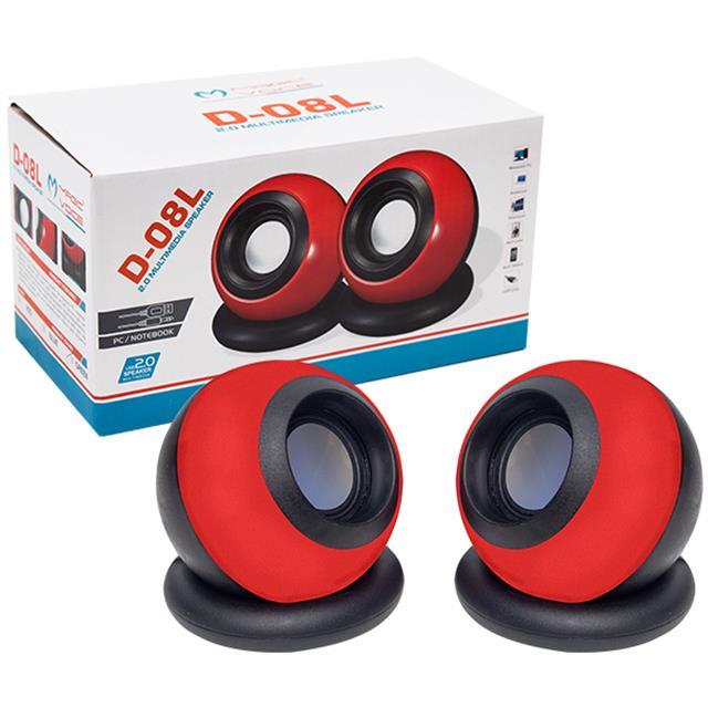 MagicVoice D-08L 1+1 USB Mini Oval Hoparlör - Speaker (2*3 Watt - 4 Ohm)