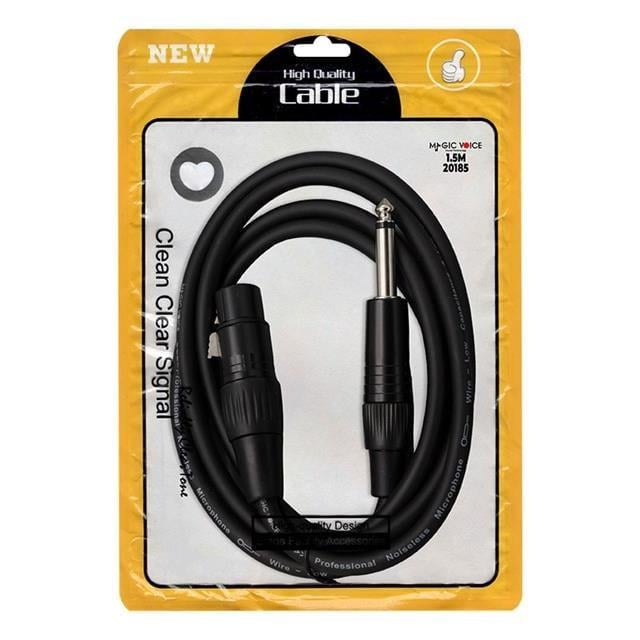 MagicVoice LD379 1.5 Metre Canon XLR Dişi - 6.35mm Mono Erkek Mikrofon Ses Kablosu