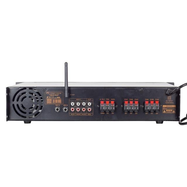 MagicVoice MV-1218 240W 5 Bölgeli USB/SD/Bluetooth Hat Trafolu Profesyonel PA Amfi