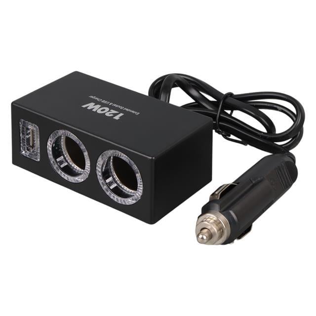 Olesson 1522 12-24V Tek USB Girişli 120W 80cm Kablolu 2li Araç Çakmak Çoklayıcı