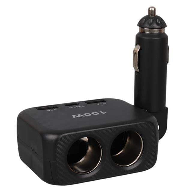 Olesson 1655 12-24V TYPE-C + Çift USB-A Girişli 100W 2li Araç Çakmak Çoklayıcı