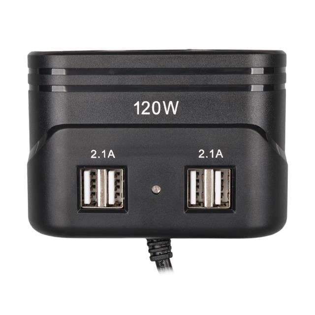 Olesson 1678 12-24V 4 USB Girişli 120W 80cm Kablolu 3lü Araç Çakmak Çoklayıcı