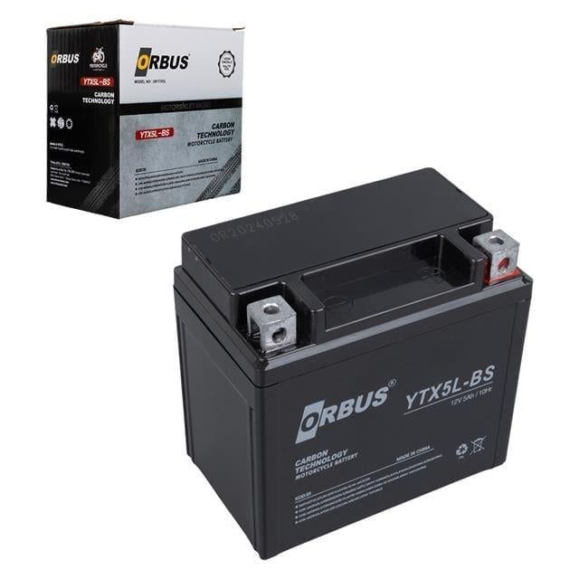 Orbus YTX5L-BS 12V 5A Motosiklet Aküsü (114 X 70 X 106 MM) (1.8Kg)