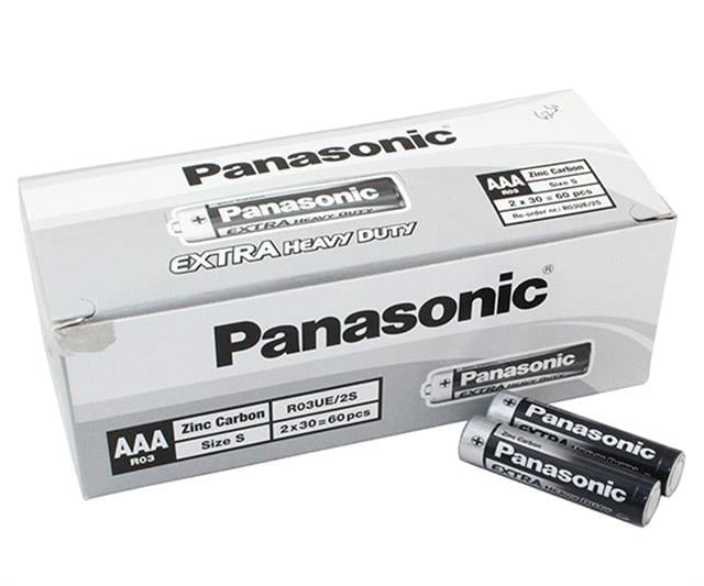 Panasonic R03UE/2S Manganez AAA İnce Kalem Pil (60'lı Paket)