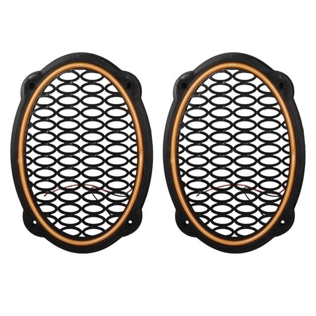 Poke PK-5052 Oval Hoparlör Kapağı Turuncu LED Sabit (2li Paket)