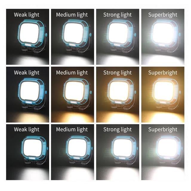 PowerMaster MX-W891 4000K - 7000K - Kırmızı 3 COB Ledli 30 Watt Çok Fonksiyonlu Çalışma Lambası (PowerBank)
