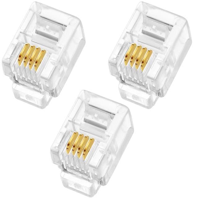 PowerMaster PM-1594 RJ9 4P/4C İnce Telefon Jack Soketi (100'Lük Paket)