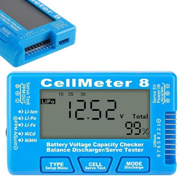 PowerMaster PM-26959 Pil Kapasite Voltaj Test Cihazı RC 1-8S Lipo Lityum NIMH