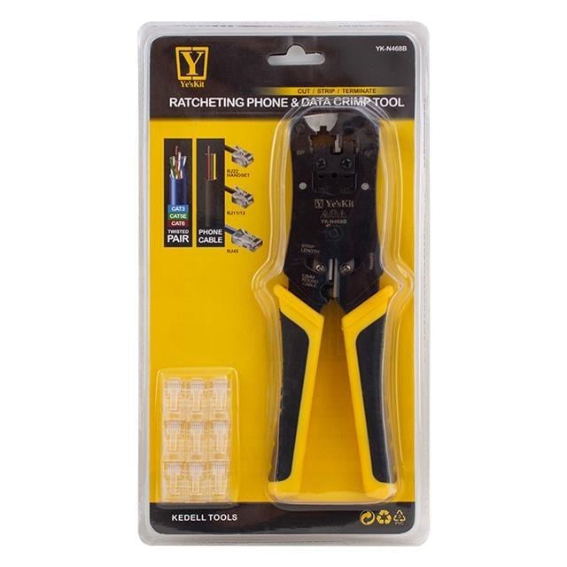 YesKit YK-N468B RJ11-RJ12-RJ22-RJ45 Sıkma Pensesi