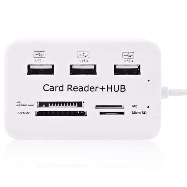 Powermaster 3 Port 2.0 Usb Çoklayıcı Hub + 4 Slot Kart Okuyucu PM-6052