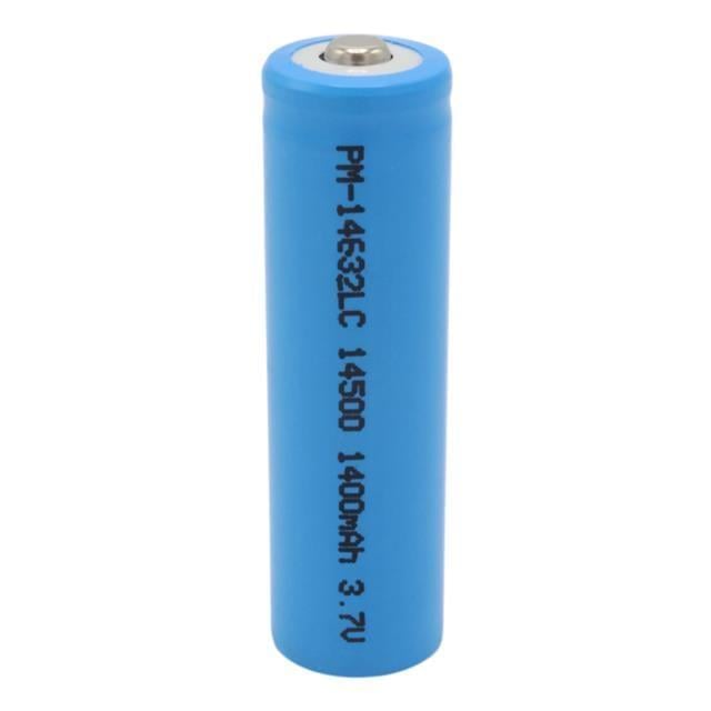 PowerMaster PM-14632 LC 14500 3.7 Volt 1400mAh Şarj Edilebilir EL Feneri Pili (AA Pil İle Aynı Boyutta)