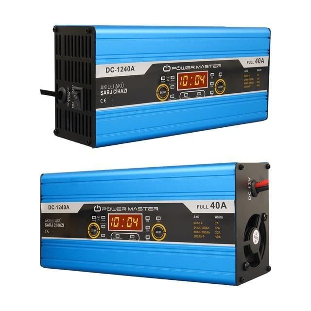 Powermaster Dc-1240A 12 Volt Max 40 Amper Akıllı Akü Şarj Cihazı