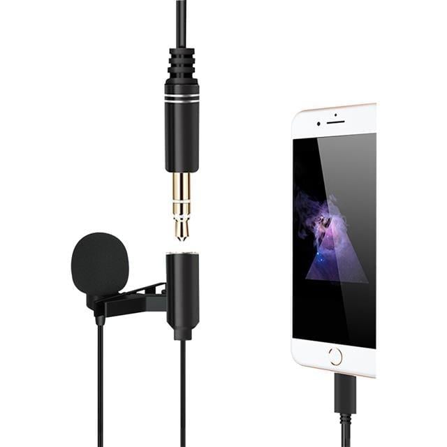 Powermaster JH-041-A Cep Telefonu için Ligthning Girişli Youtuber Yaka Mikrofonu