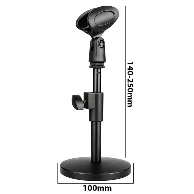 Powermaster MS-25 Masa Üstü Mikrofon Tutucu Sehpası 14-25CM Ayarlanabilir Ağır Tabanlı Stand