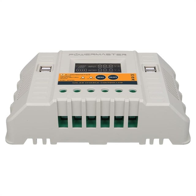 Powermaster PM-50A 12V-24V-36V-48V 50 Amper 4 USBli Dijital Otomatik Solar Şarj Regülatörü