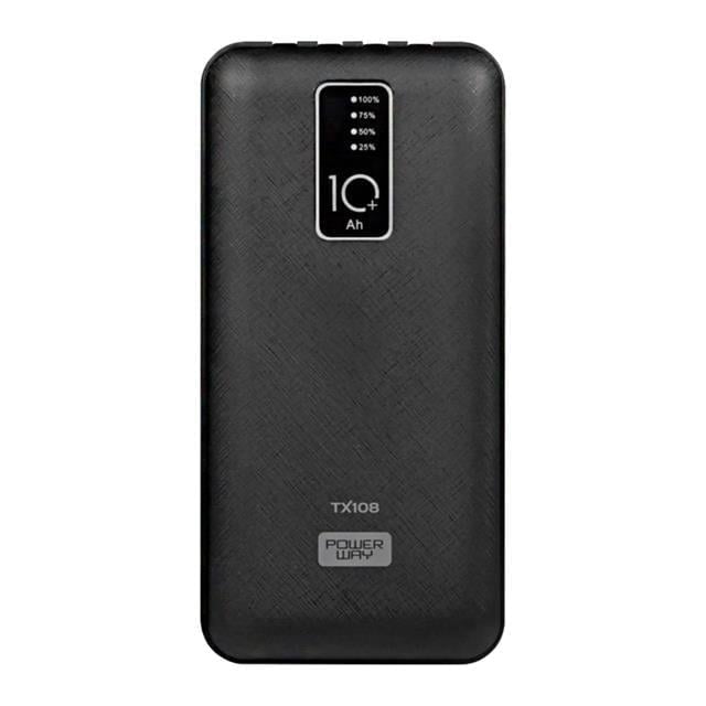 Powerway TX108 Dijital Göstergeli 4 Çıkışlı 10000 Mah Powerbank Siyah