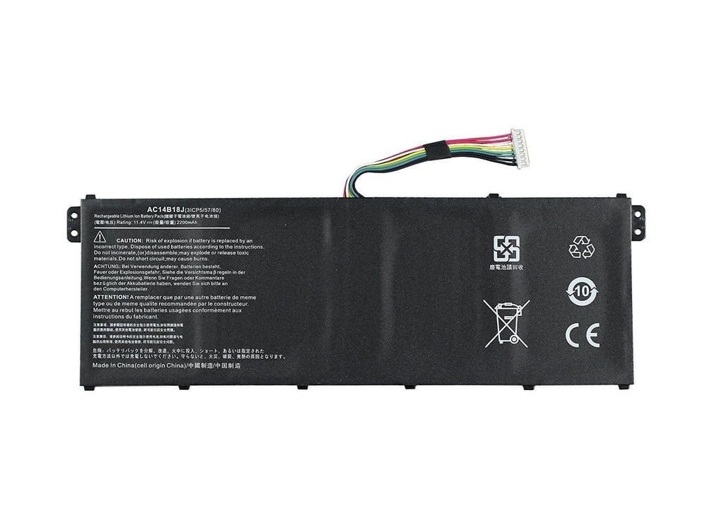 RETRO Acer Aspire ES1-331, ES1-531, AC14B18J 3-Cell Notebook Bataryası