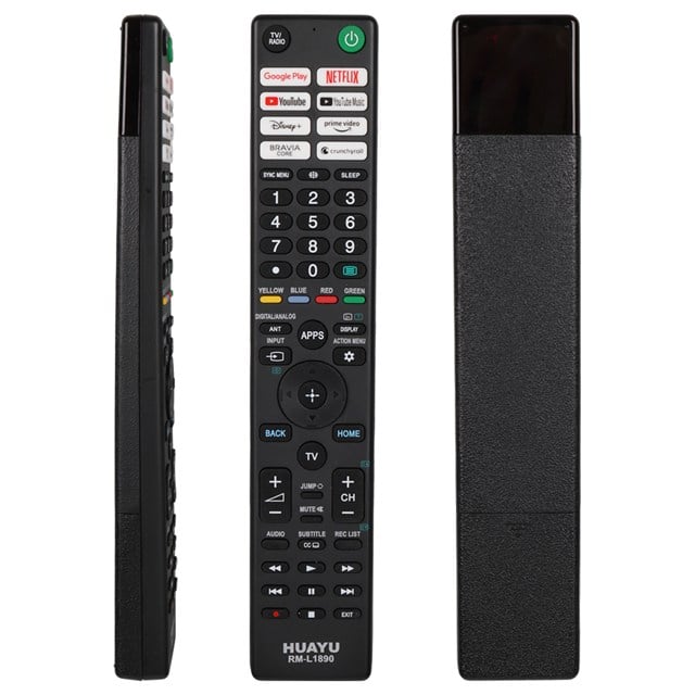 RM-L1890 Sony Netflix Youtube Prime Video Google Play Disney+ Tuşlu LCD Led TV Kumanda