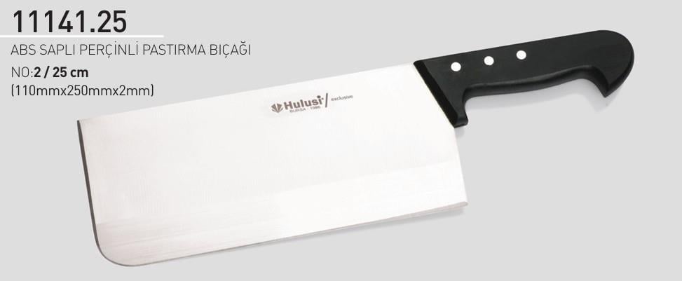 Şarküteri Pastırma Bıçağı 25 cm No.2 Hulusi Bıçak ABS Saplı Perçinli 110mm X 250mm X 2mm 11141.25