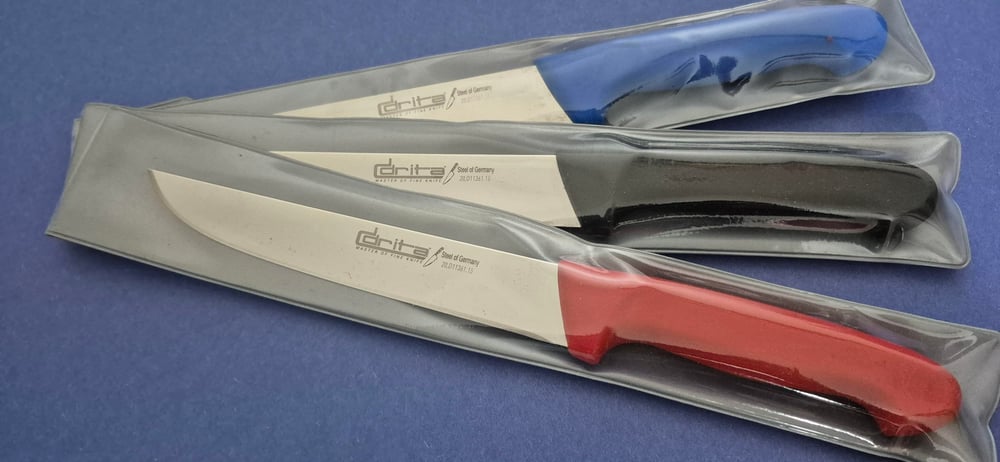 Sebze Bıçağı 15.7 cm Hulusi - Drita Bıçak Üstüne Dökme Moblen Saplı 26mm X 157mm X 2mm 11361.15 (SİYAH RENK)