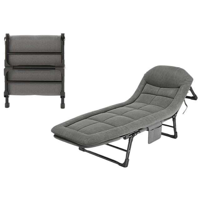 Sunup SN-26974 Taşınabilir Ayarlanabilir 5 Kademe Sünger Kamp Yatak Şezlong (Açık Gri)